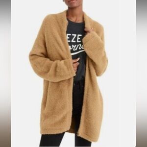 J. Crew Point Sur fuzzy tan Jacket/cardigan